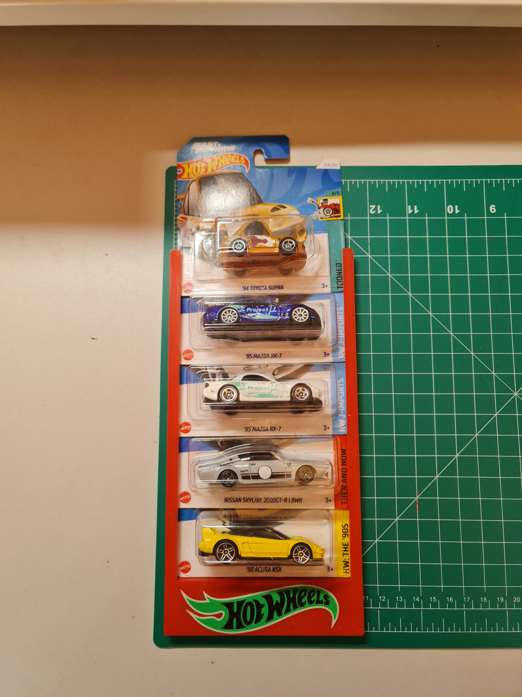 Hot Wheels wall display
